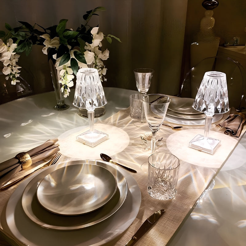 Crystal Table Lamp with Touch Control - LumeCrystal | Stornfield