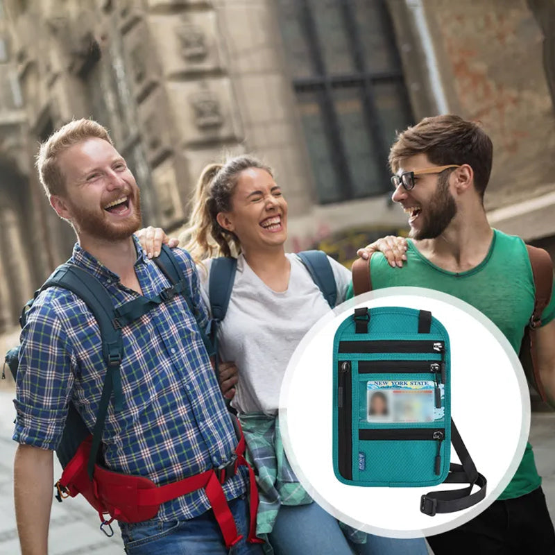 Stornfield | Travel Neck Pouch Neck Wallet with RFID Blocking Passport Holder