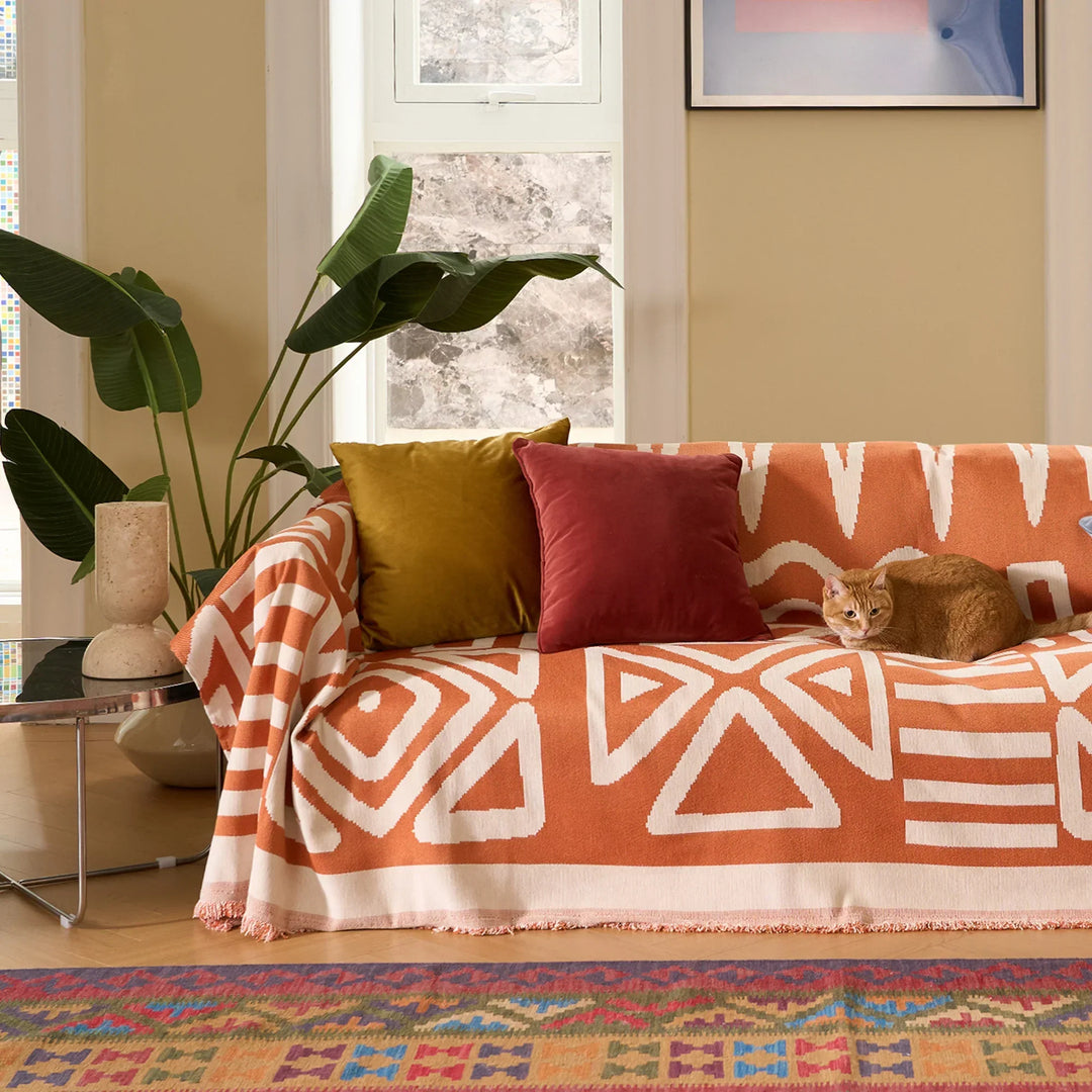 Geometric Boho Style Sofa Cover - Modern, Stylish & Durable Sofa Protection | Stornfield
