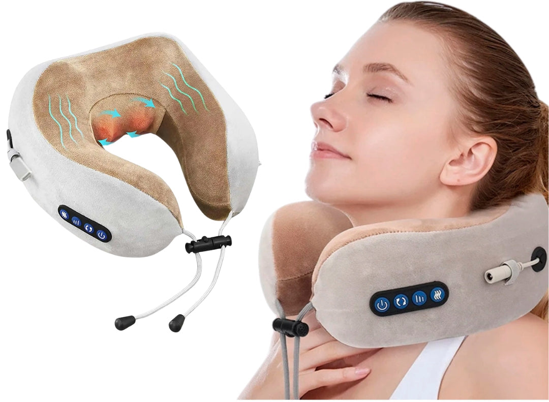 Eleviva | U-Shaped Massage Pillow – Memory Foam Travel Pillow – Elevation – Back Support – Snoring – Legs – Stornfield Relaxation Bowl