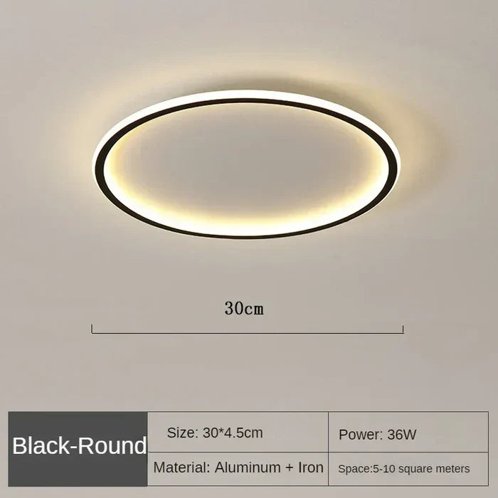 Scandinavian Round Ceiling Lamp - AuroraSphere | Stornfield