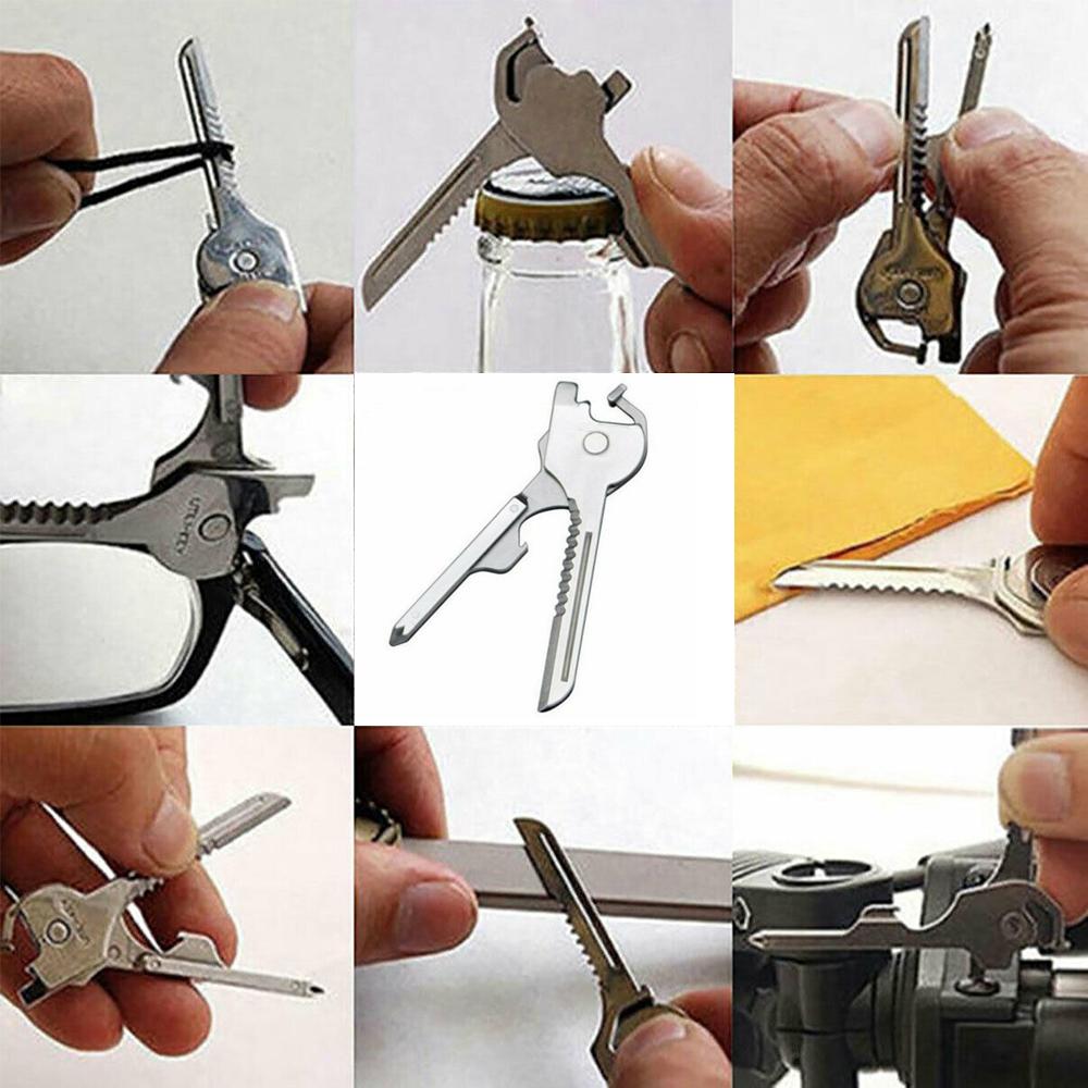 6-in-1-Keyring Multitool Mini-Multitool Keychain Pocket Stainless Steel Foldable Swiss Tech Easy Bottle Opener Keychain | Stornfield