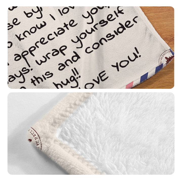 Letter Printed Flannel Throw Blanket Gift for Mom | Stornfield