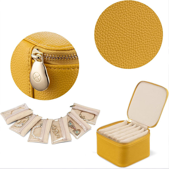 Leather travel jewelry box | Stornfield
