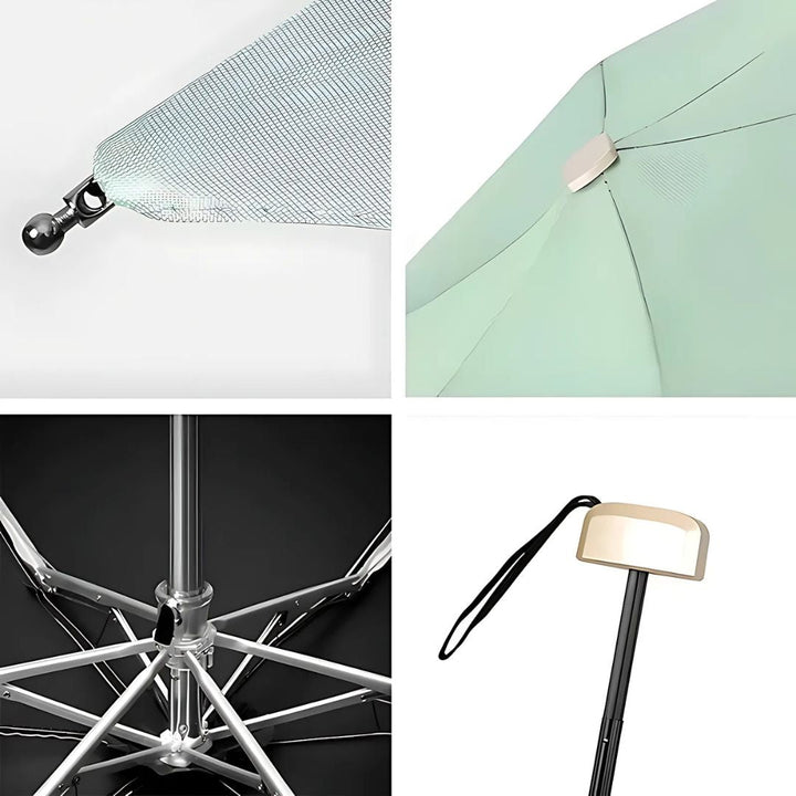 UrbanBrolly | UV Mini Folding Umbrella - UPF 50+ Sun Protection - Water Resistant - Lightweight and Pocket-sized for Travel Stornfield