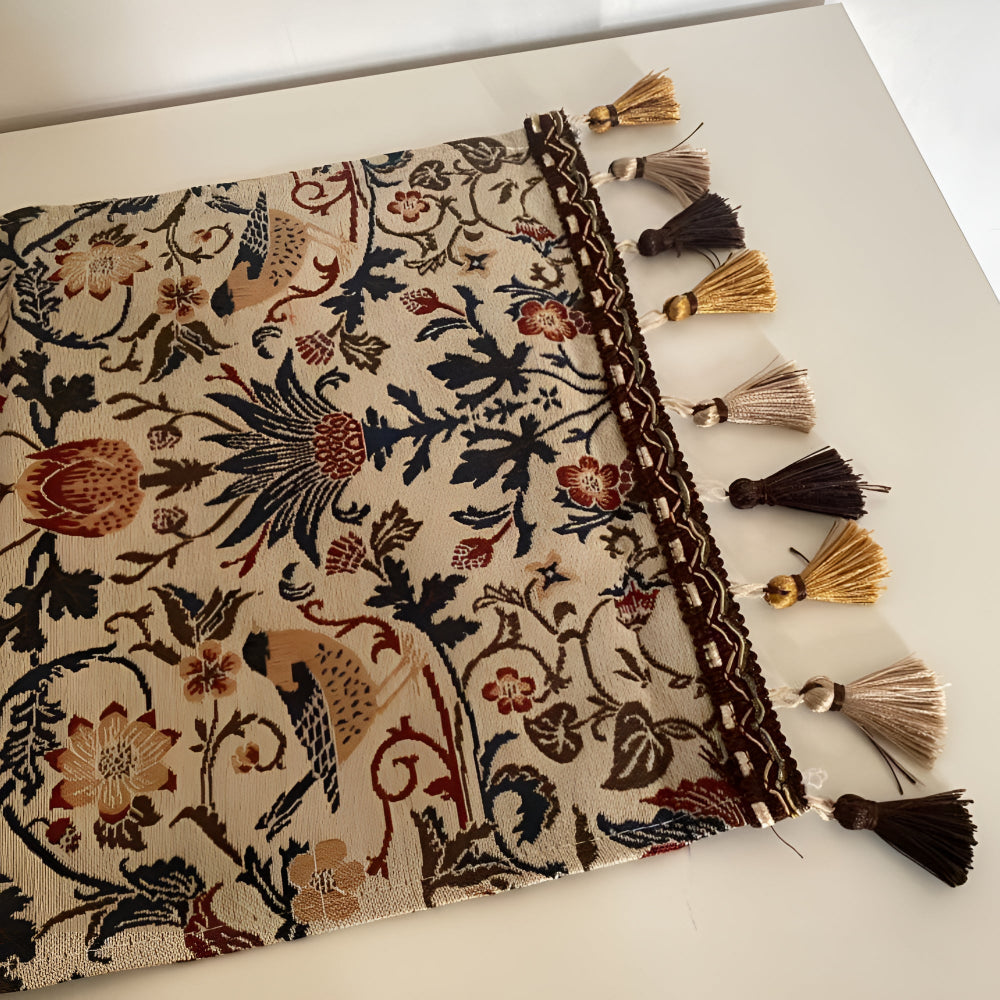Stornfield | Vintage Floral & Bird Jacquard Table Runner