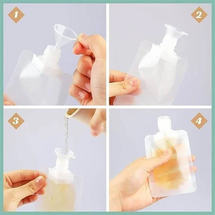 Portable liquid dispenser bags for travel (10 Pcs) | Stornfield