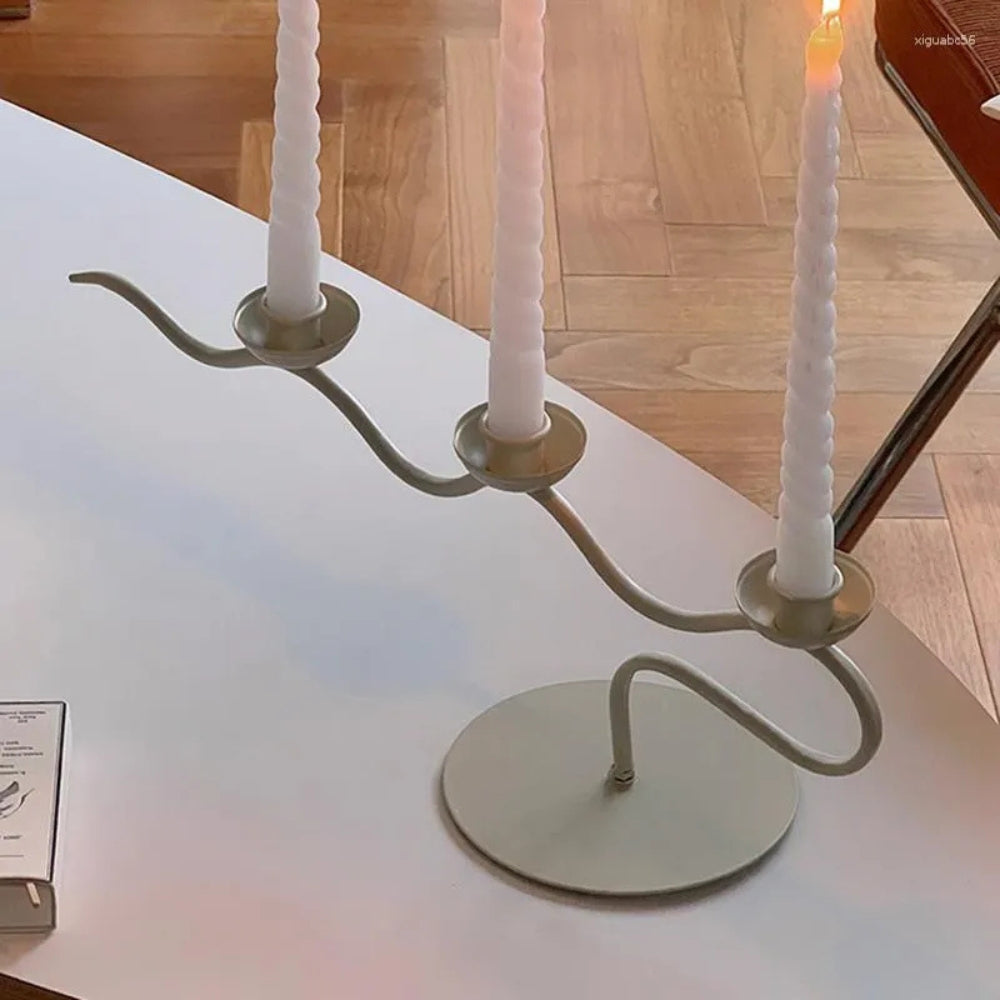 Triple-Arm Iron Candle Holder | Stornfield