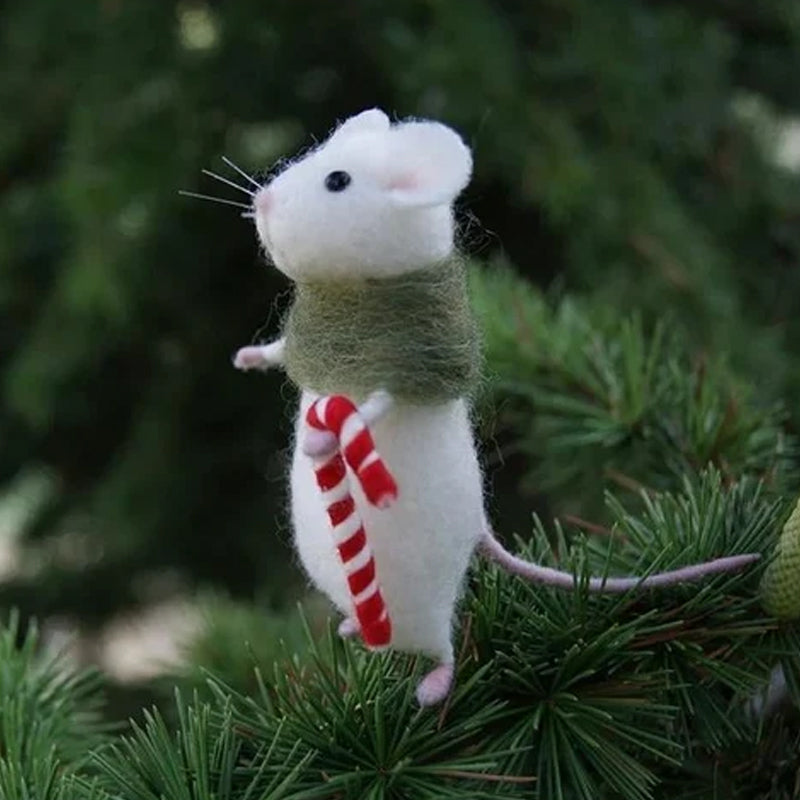 Felt Mouse and Pumpkin Ornament | Stornfield