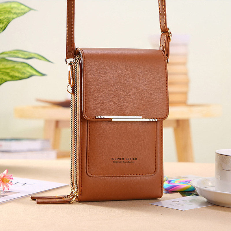 Anti-Theft Leather Bag with Touchscreen | Stornfield