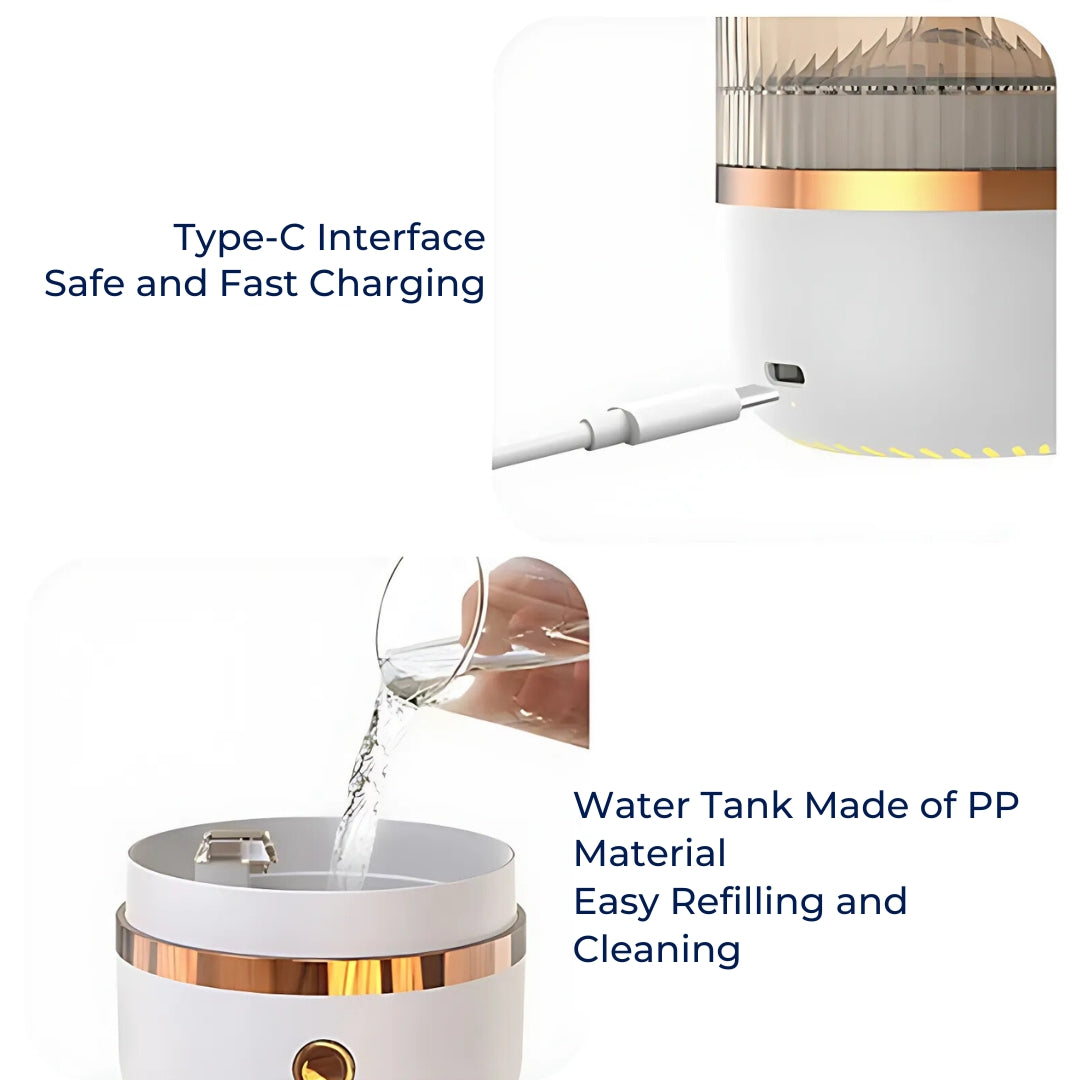SereniGlow Crystal Salt Humidifier | USB Aroma Diffuser – Night Light & Air Purifier – For Relaxation, Stress Relief & Improved Air Quality Stornfield