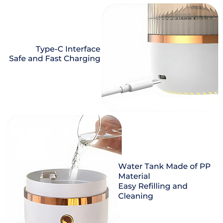 SereniGlow Crystal Salt Humidifier | USB Aroma Diffuser – Night Light & Air Purifier – For Relaxation, Stress Relief & Improved Air Quality Stornfield