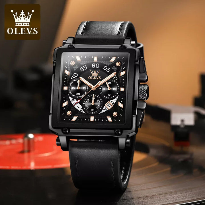 Olevs® Luminous Luxury Square Business Automatic Mechanical Watch | Stornfield