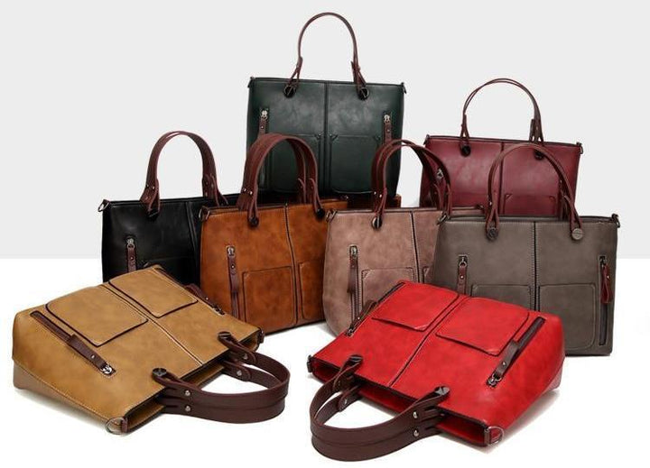 Cera - Vintage handbag with double front pocket | Stornfield