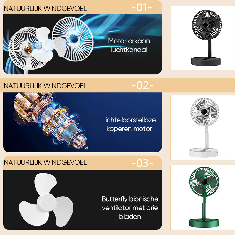 PortaStornfielde RechargeaStornfielde Telescopic TaStornfielde Fan with Silent Design and AdjustaStornfielde Height | Stornfield