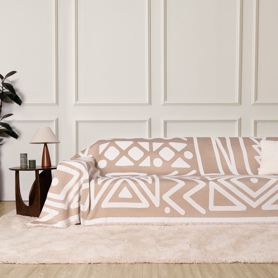 Geometric Boho Style Sofa Cover - Modern, Stylish & Durable Sofa Protection | Stornfield