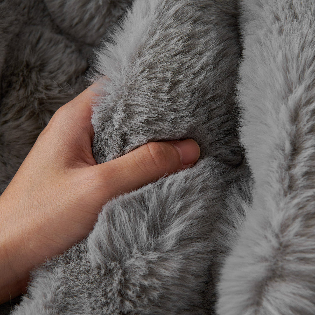 Luxe Ripple Faux Fur Sofa Cover - Modern, Stylish & Durable Sofa Protection | Stornfield