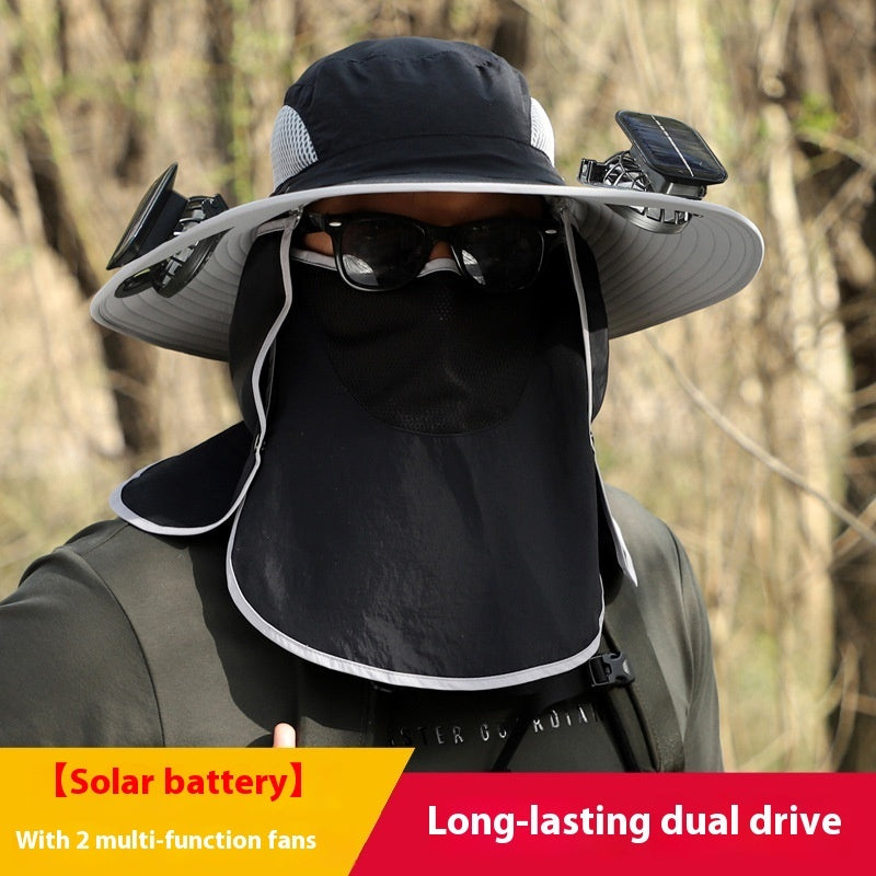 Quick-drying Solar Fan Outdoor Big Brim Sun Hat | Stornfield
