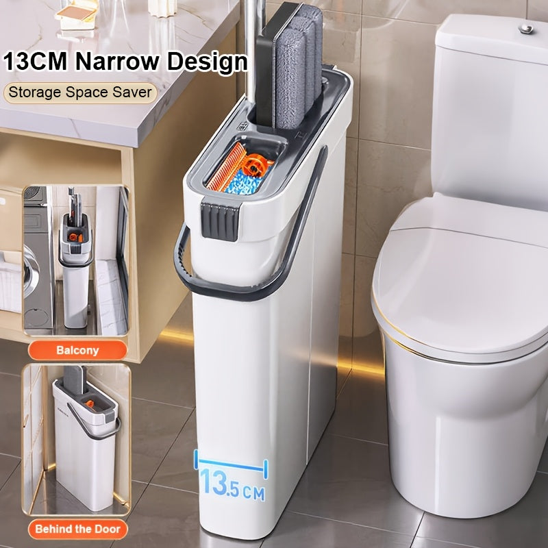 Flat mop set with bucket & wringing system | Stornfield