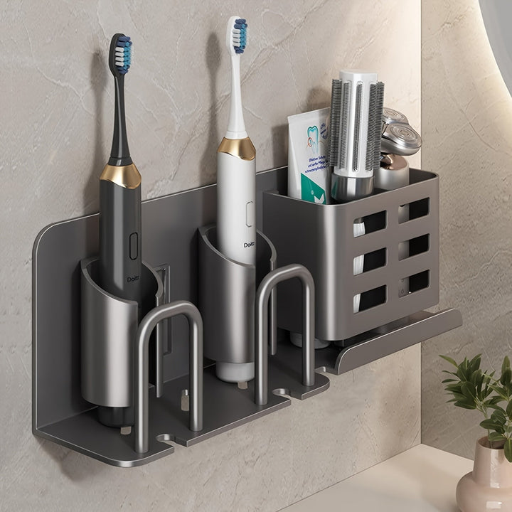 Stornfield | BristleHub Wall-Mounted Electric Toothbrush Holder – Aluminium Bathroom Organiser with Drainage Holes