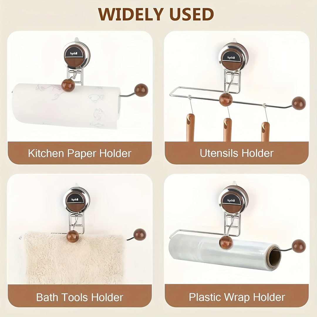 KeukenGrip Roll holder stainless steel paper towel holder with suction cup | Stornfield