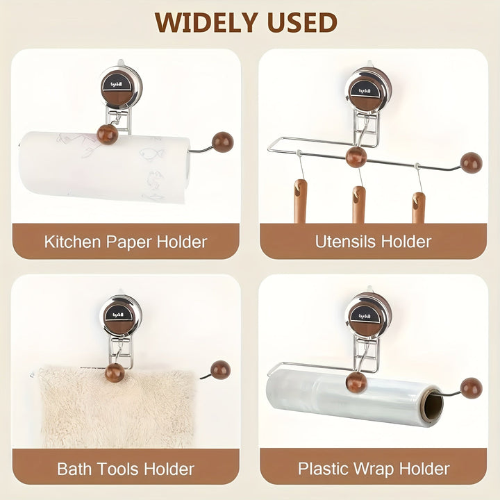 KeukenGrip Roll holder stainless steel paper towel holder with suction cup | Stornfield