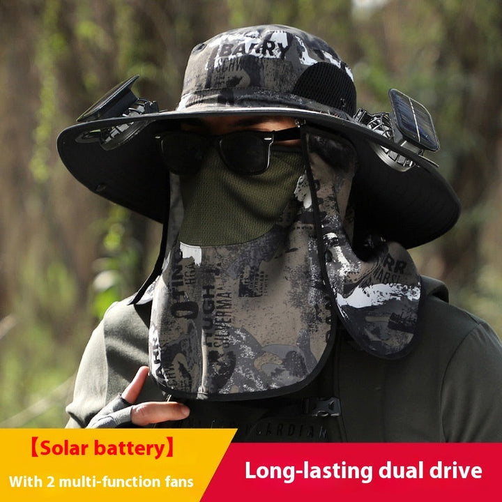 Quick-drying Solar Fan Outdoor Big Brim Sun Hat | Stornfield