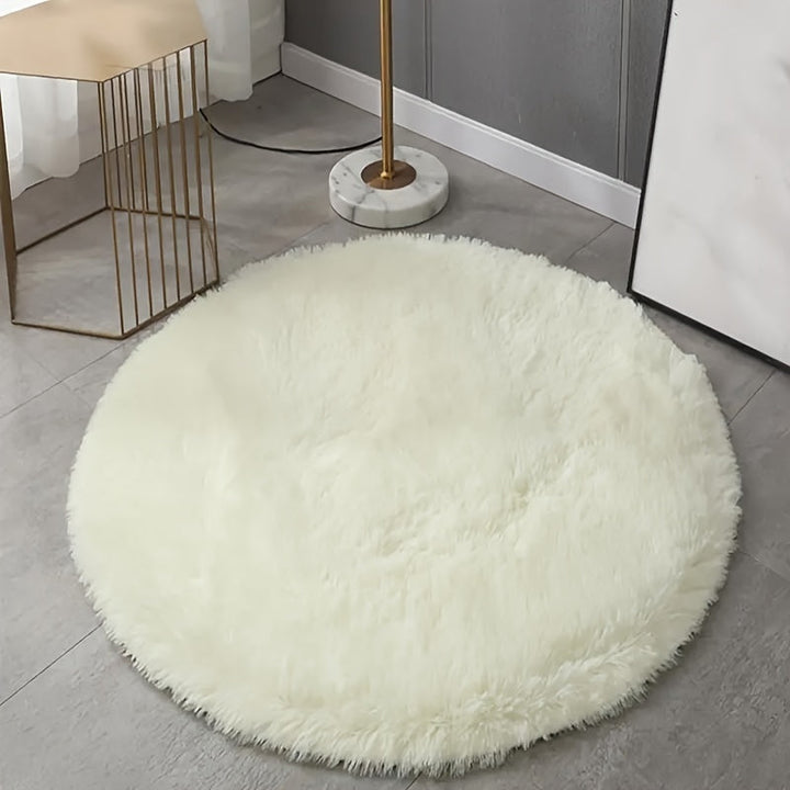Cozy round plush rug – Ultra-soft rug for living room & bedroom | Stornfield