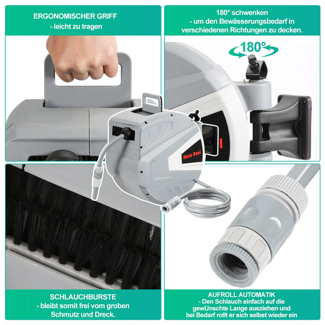 Hose reel water hose reel with hand shower garden hose | Stornfield