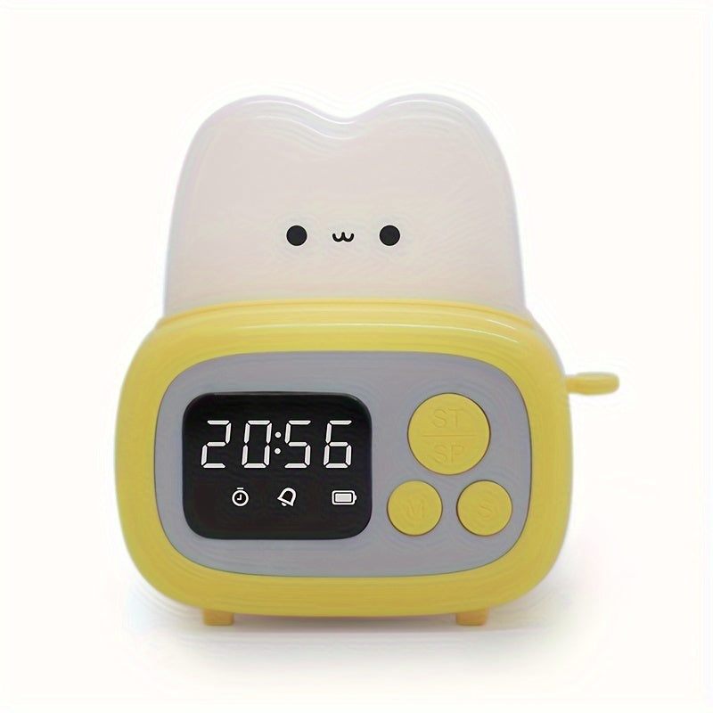 Adorable LED Alarm Clock with USB Rechargeable Battery | Stornfield