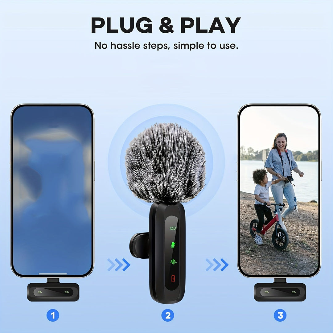 Stornfield | SoundSnap Wireless Clip Microphone – USB-C Microphone for Smartphone and Tablet