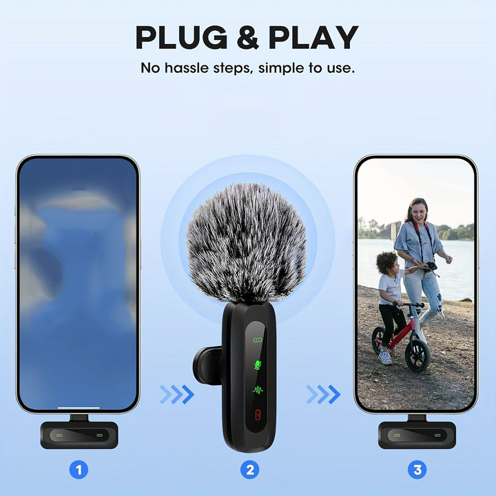 Stornfield | SoundSnap Wireless Clip Microphone – USB-C Microphone for Smartphone and Tablet