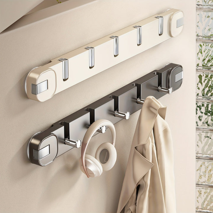 Wall Hook Panel Without Drilling – OrganizePlus Hidden 5-Hook Rack | Stornfield