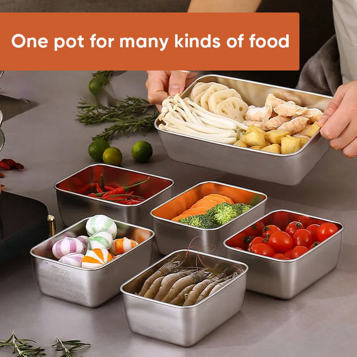 Stornfield | Stainless Steel Food Storage Container with Lid, Storage Box for Lunch, Snacks
