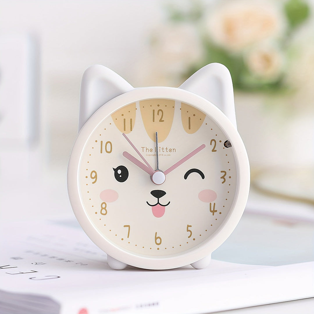 Stornfield | Children's Alarm Clock with Night Light – Quiet, Rabbit Pattern & Compact Design