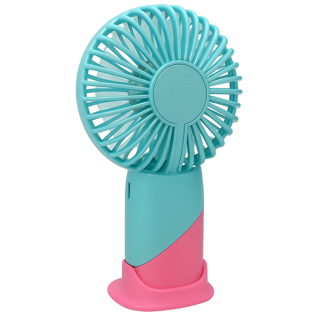 ColorTwist™ Mini Fan – 3-Speed Rechargeable Handheld Fan | Stornfield