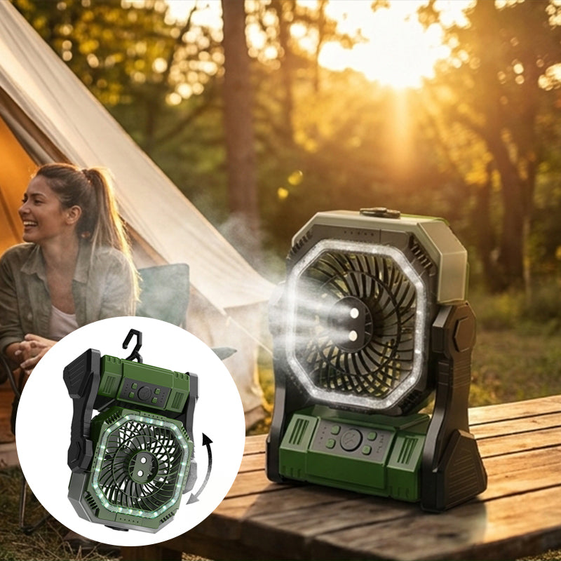 Rechargeable Outdoor Camping Fan Light | Stornfield