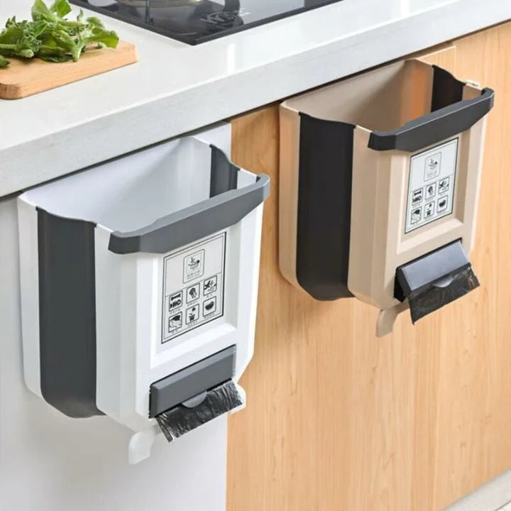 Foldable kitchen trash can for countertop | Stornfield