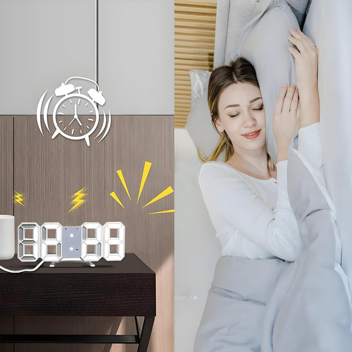 TimeSphere LED 3D Digital Clock with Calendar and Temp Display | Stornfield