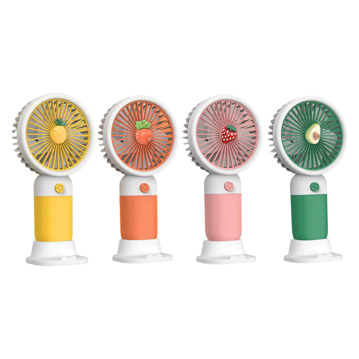 MTech Portable Handheld Fan – Strong Wind, Noiseless, Rechargeable Mini Fan With Base | Stornfield
