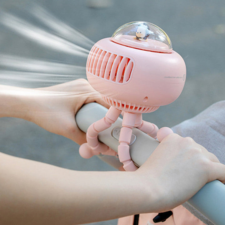 Portable Rechargeable Clip Stroller Fan, with 130° Oscillation & Flexible Tripod | Stornfield