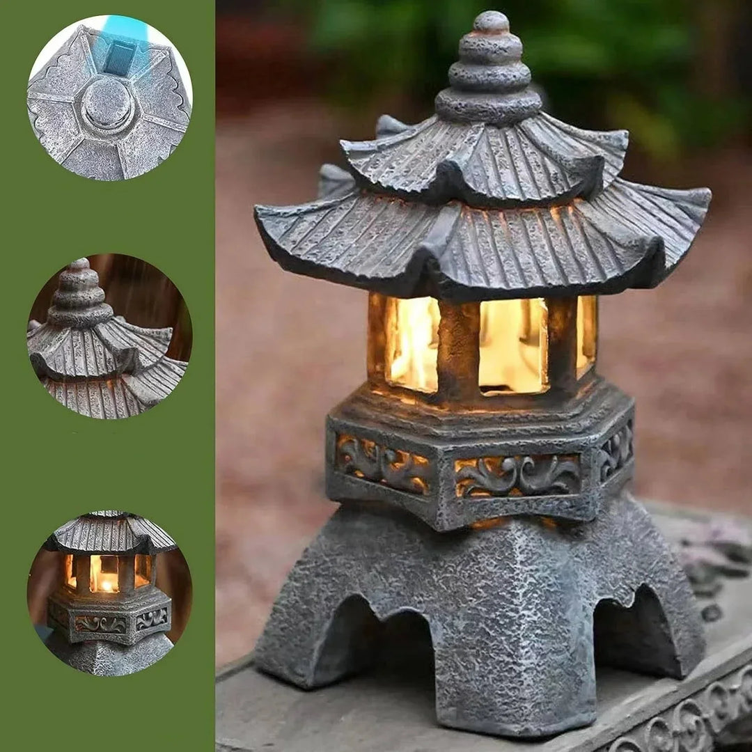 Japanese garden lantern - Weatherproof LED outdoor lighting for Zen gardens | Stornfield