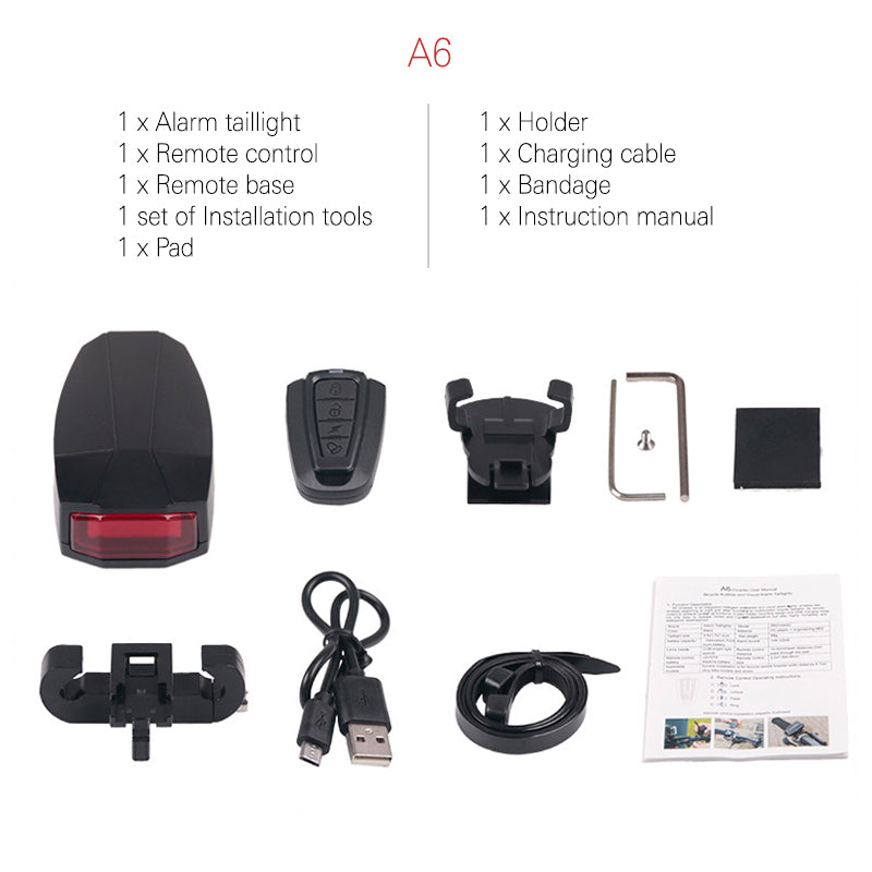 Stornfield | Remote Lock Alarm for Bicycle Tail Light