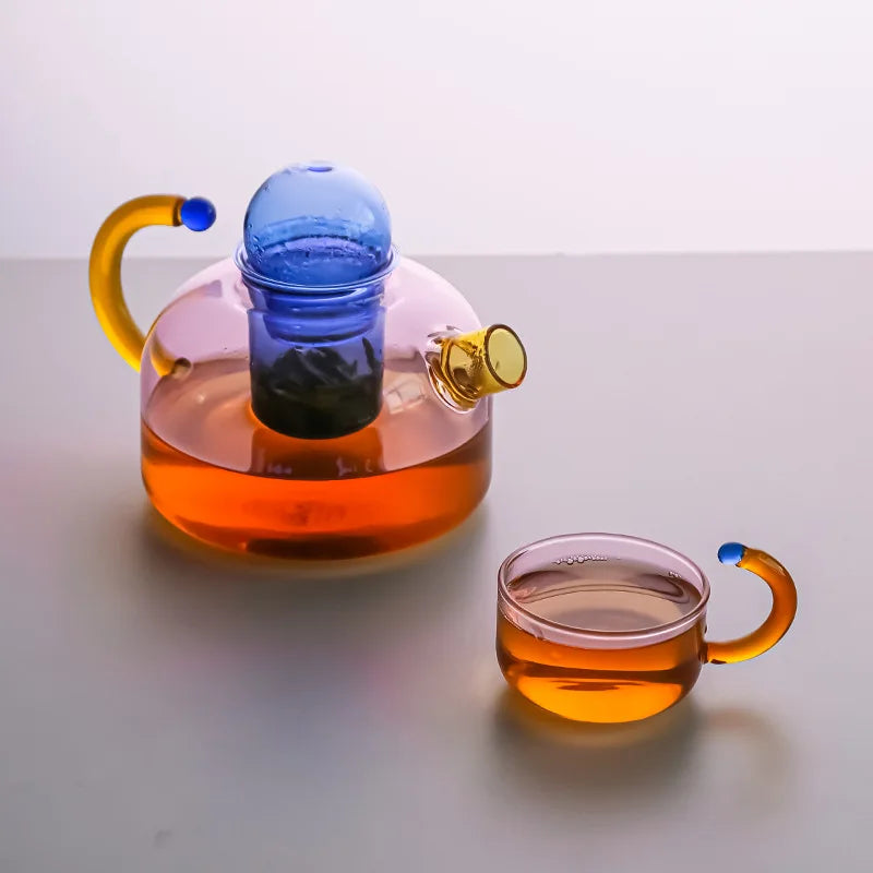 Stornfield | Color Bloom Glass Teapot & Cup Set