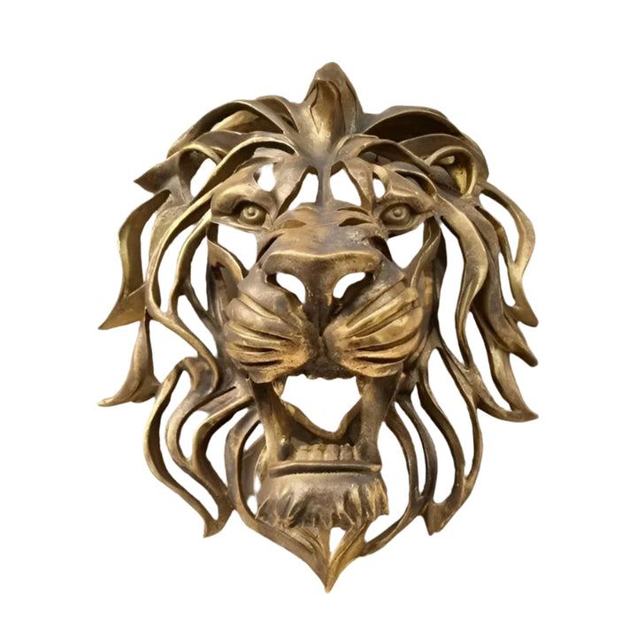 Exquisite Stornfield Gold-Plated Lion Head Wall Sculpture