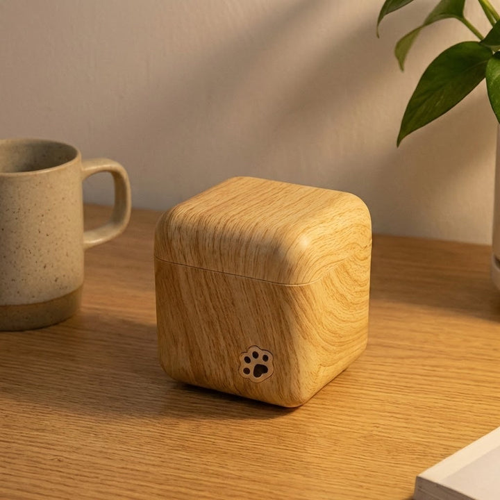 Cute Peekaboo Cat Wooden Night Light Lamp | Stornfield
