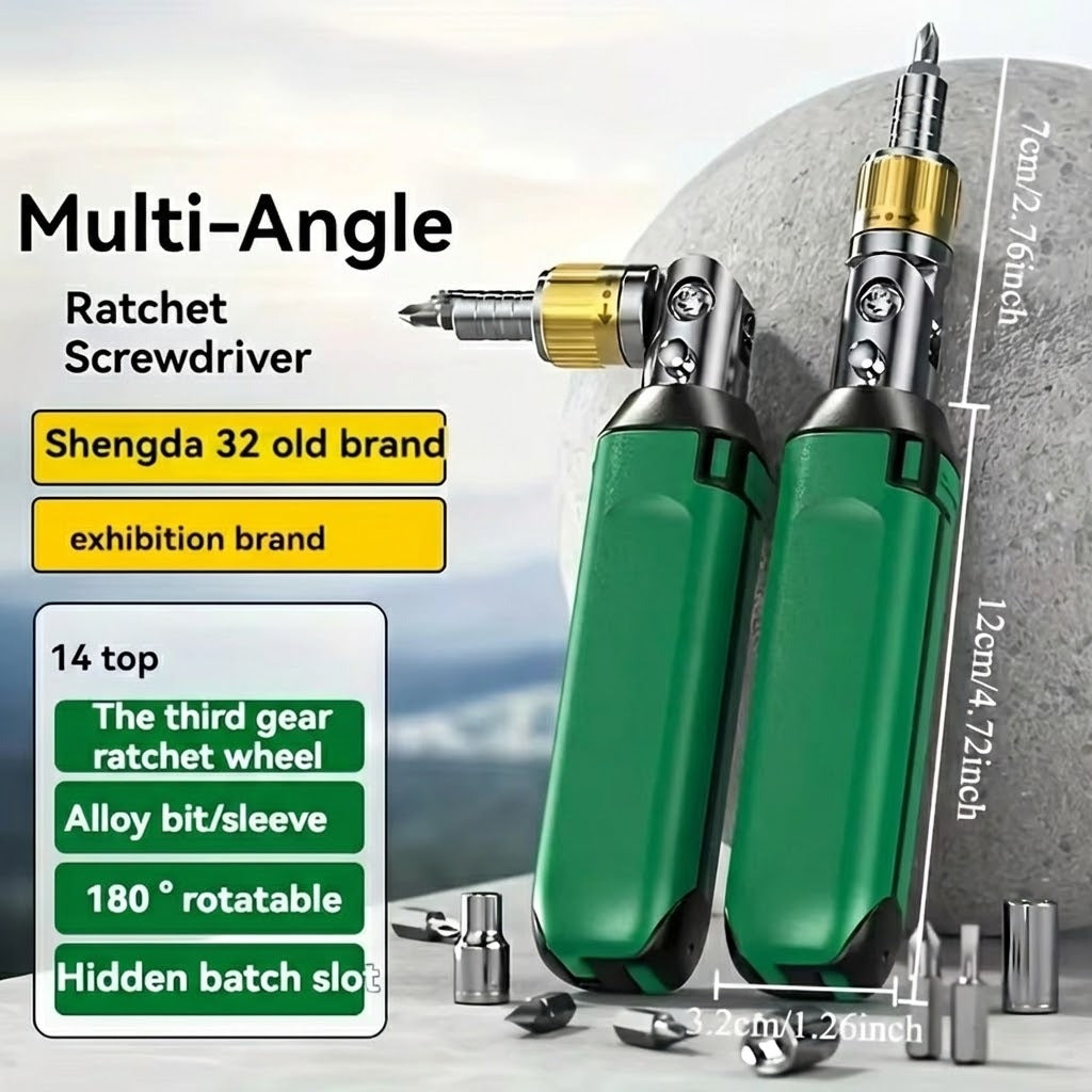 14in1 Multi Angle Ratchet Screwdriver Set | Stornfield