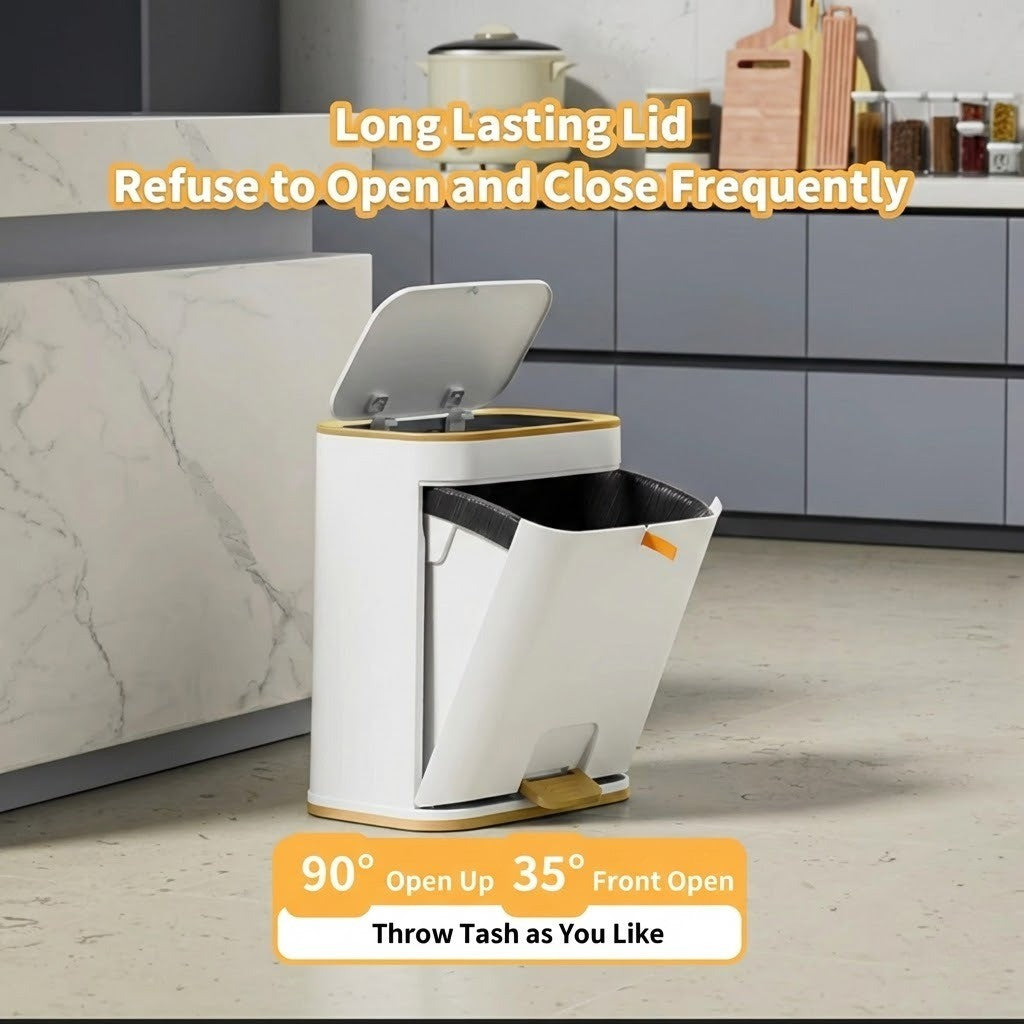 Easy-Clean Elegant Bathroom Trash Can | Stornfield
