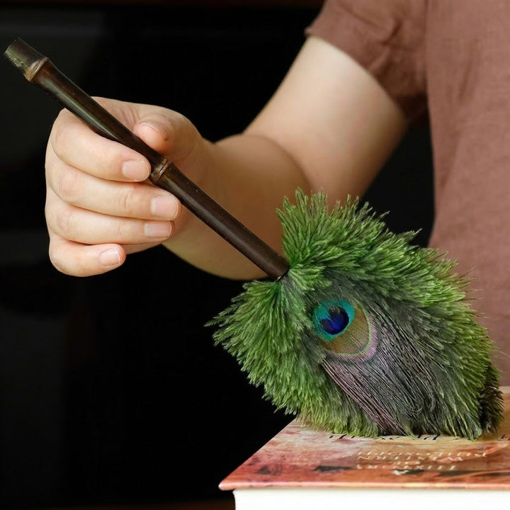 Peacock Feather Anti-Static Dusting Brush | Stornfield