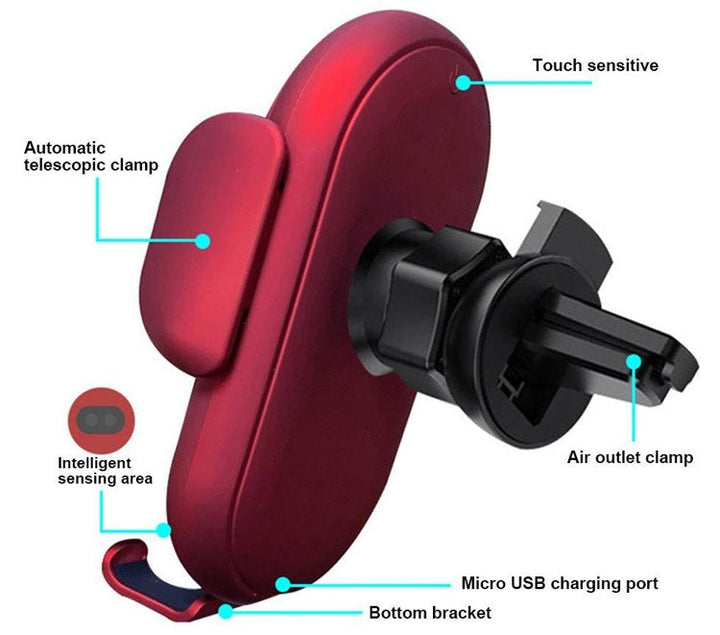 Smart Wireless Auto-Sensing Car Phone Holder Charger | Stornfield